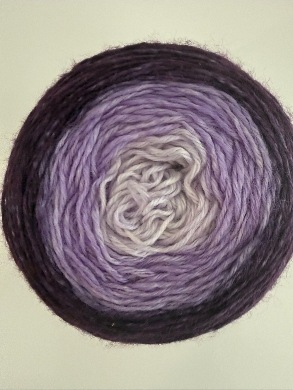 Knit Picks Purple Gradient Wool Blend Yarn Cake - Hand-Dyed